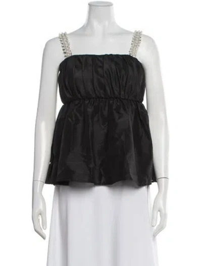 Pre-owned Hutch Square Neckline Sleeveless Top W/ Tags In Black