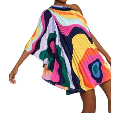 Hutch Squiggle Dress In Multi Color