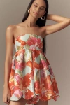 Hutch Strapless Bubble Romper In Green