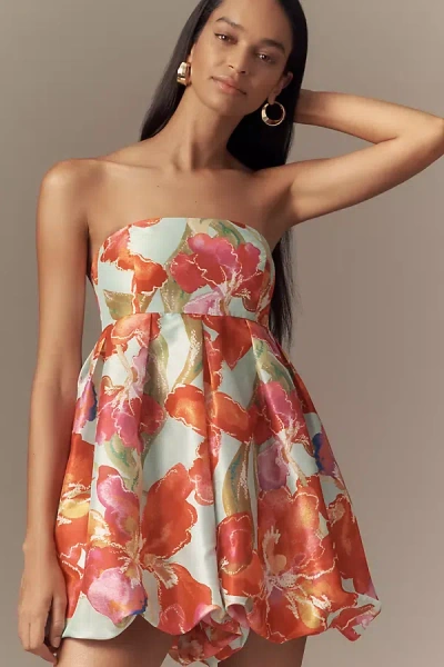 Hutch Strapless Bubble Romper In Green
