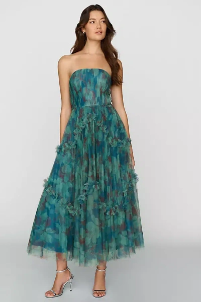 Hutch Strapless Bustier Maxi Dress In Multi