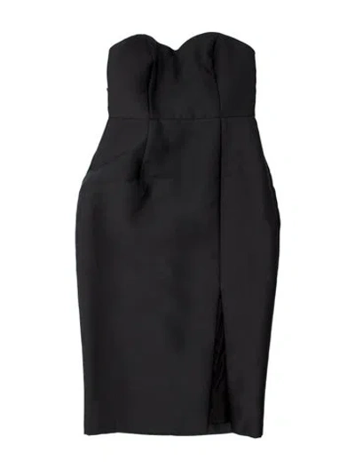 Pre-owned Hutch Strapless Knee-length Dress In Blue