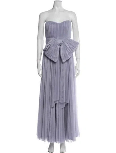 Pre-owned Hutch Strapless Long Dress W/ Tags In Purple