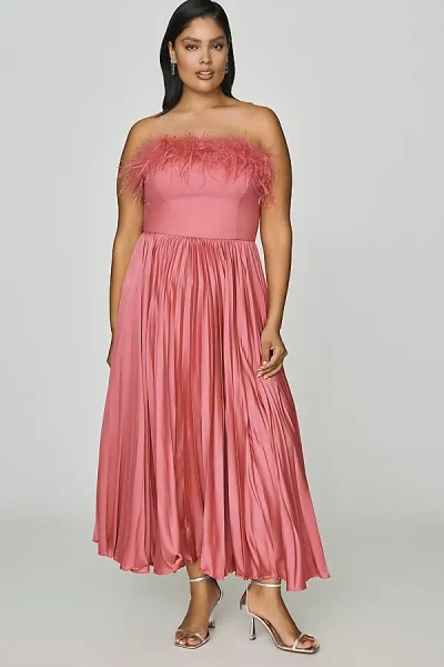 Hutch Strapless Midi Dress In Multi