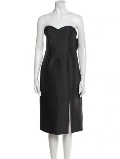 Pre-owned Hutch Strapless Mini Dress In Gray