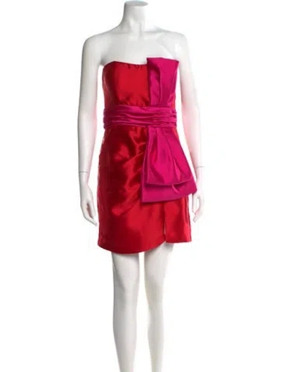 Pre-owned Hutch Strapless Mini Dress In Multi