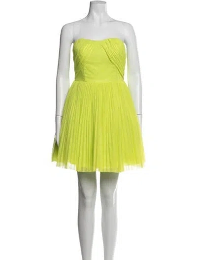 Pre-owned Hutch Strapless Mini Dress W/ Tags In Green