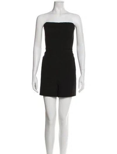 Pre-owned Hutch Strapless Romper In Black