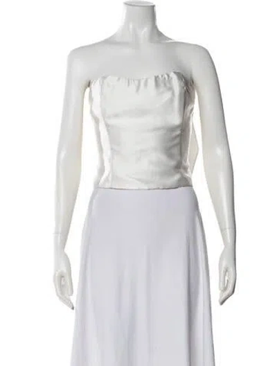Pre-owned Hutch Strapless Top In Gray