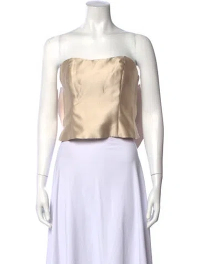 Pre-owned Hutch Strapless Top In Neutrals