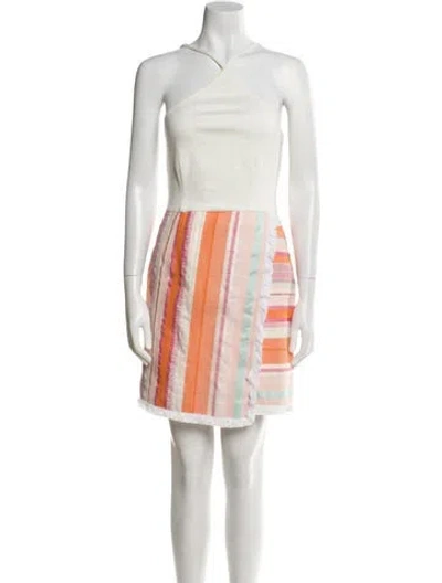 Pre-owned Hutch Striped Knee-length Dress In Neutral