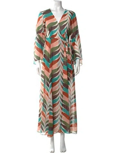 Pre-owned Hutch Striped Long Dress In Multi