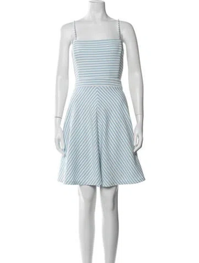 Pre-owned Hutch Striped Mini Dress In Blue