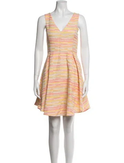 Pre-owned Hutch Striped Mini Dress In Multi