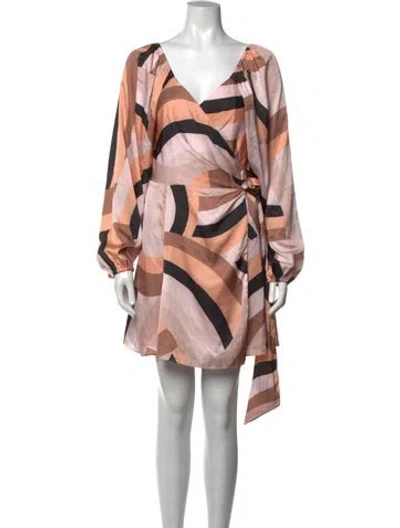 Pre-owned Hutch Striped Mini Dress In Multicolor