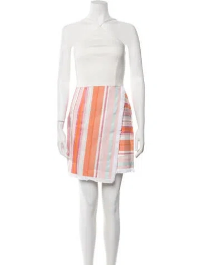 Pre-owned Hutch Striped Mini Dress In Neutrals