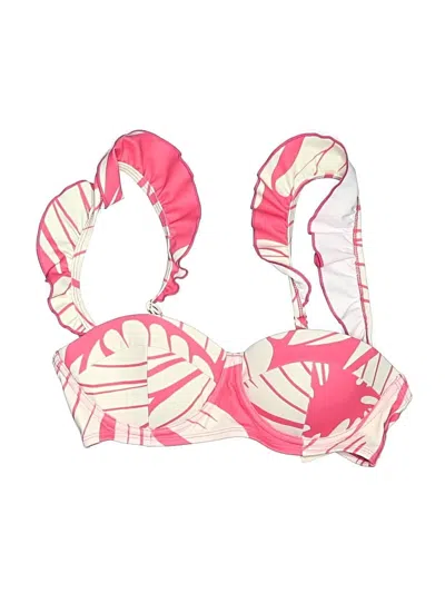 Pre-owned Hutch Swimsuit Top Pink Print Pattern Swimwear