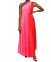 Hutch Tarina Maxi Gown In Pink Colorblock In Pink