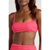 Hutch Tawnie Bikini Top In Raspberry Solid