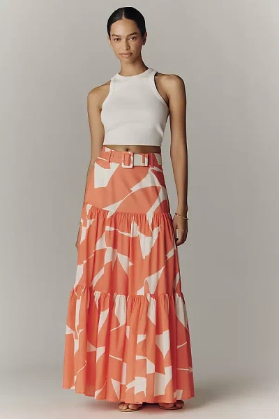 Hutch Teigan Maxi Skirt In Orange