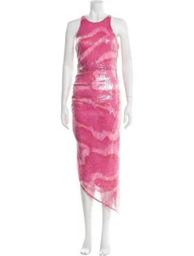 Pre-owned Hutch Tie-dye Print Long Dress W/ Tags In Pink