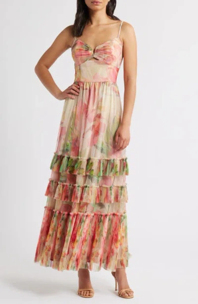 Hutch Tiered Mesh Maxi Sundress