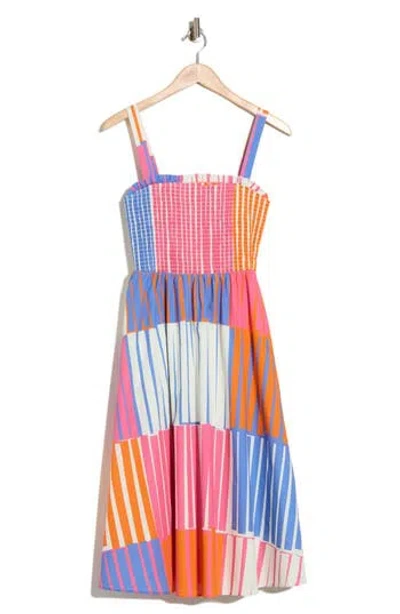 Hutch Tristan Colorblock Stripe Cotton Sundress In Multi