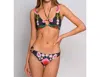 Hutch Valenza Bikini Top In Mirrored Greenery In Multi