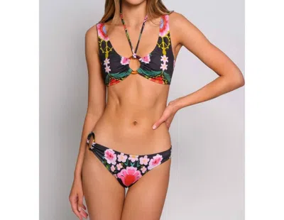 Hutch Valenza Bikini Top In Mirrored Greenery In Multi