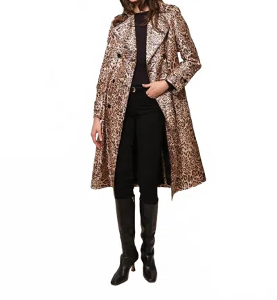 Hutch Vance Trench Over Coat In Natural In Brown