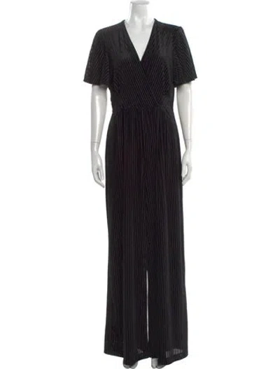 Pre-owned Hutch V-neck Jumpsuit In Black