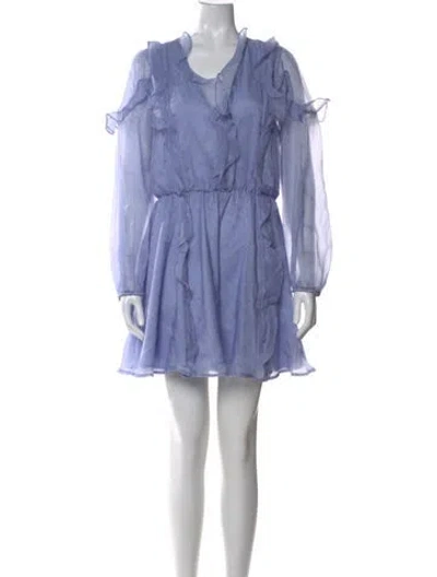 Pre-owned Hutch V-neck Jumpsuit In Blue
