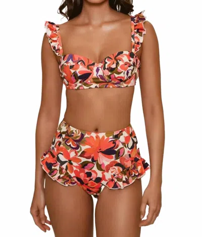 Hutch Wila Bikini Top In Coral In Multi