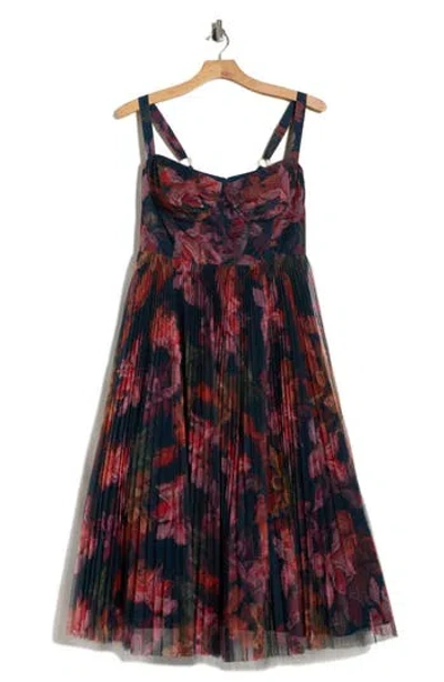 Hutch Willa Floral Tulle Gown In Blue