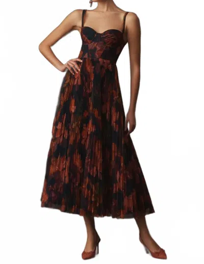 Hutch Willa Sleeveless Tulle Maxi Dress In Red In Multi