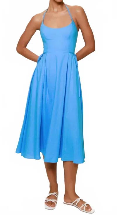 Hutch Women's Bambi Linen Dress In Turquoise In Blue