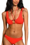 Hutch Solid Valenza Bikini Bottom In Red In Red