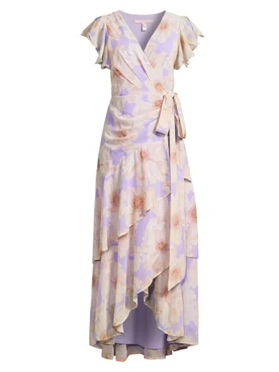 Hutch Women's Cezza Floral Wrap Dress In Lavender Romantic Floral