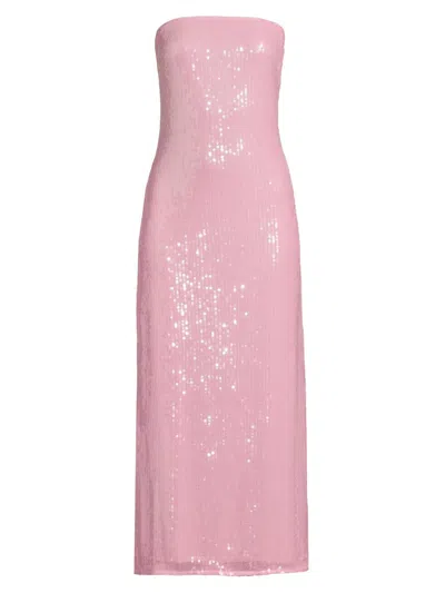 Hutch Women's Elena Sequined Strapless Cocktail Dress In Pink