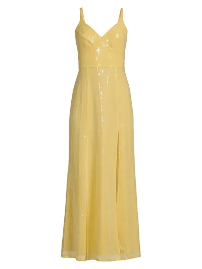 Hutch Women's Mikayla Sequined Maxi Dress In Yellow