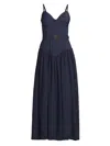 Hutch Ruby Sweetheart Drop-waist Maxi Dress In Blue