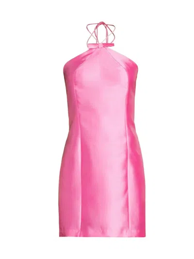 Hutch Women's Skyla Halter Minidress In Hot Pink