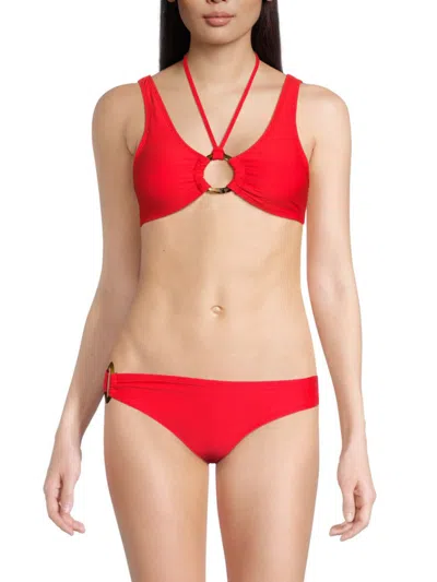 Hutch Valenza Bikini Top In Red