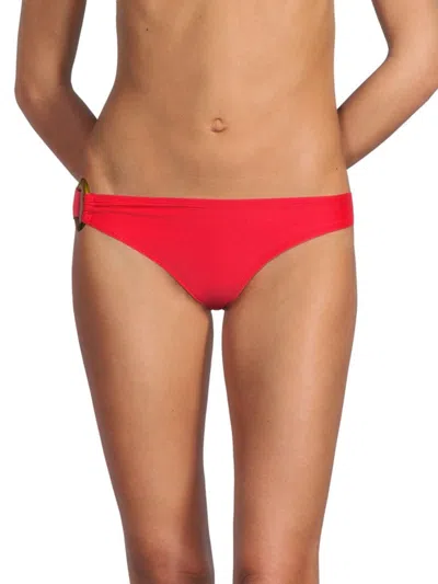 Hutch Women's Valenza Side Ring Bikini Bottom In Red