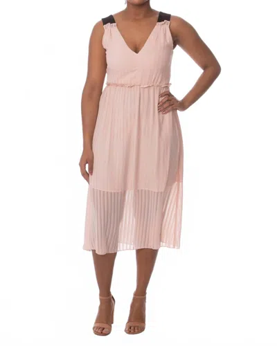 Hutch Z Dance With Me Sleeveless Midi Dress In Pink