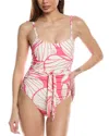 Hutch Zenna Tie Waist One-piece Swimsuit In Multi
