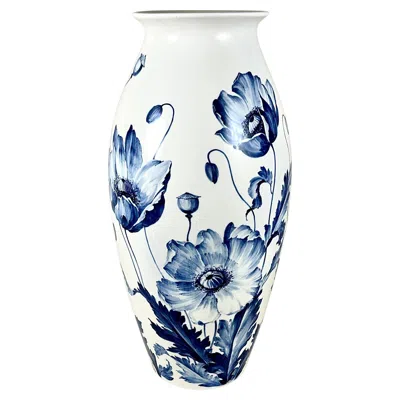 Pre-owned Hutschenreuther Antique Huge  Vase Hand Painted Germany 1910 Excellent Condition In Transparent