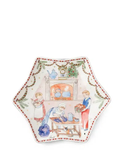Hutschenreuther Christmas Feast Star-shaped Bowl In Multi