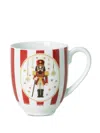 Hutschenreuther Christmas Love Nutcracker Striped Mug Set (set Of Four) In White