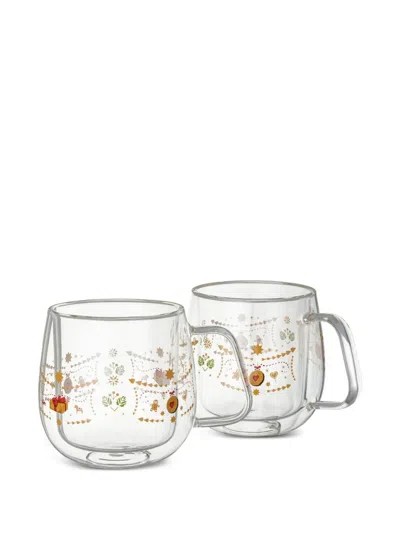 Hutschenreuther Double-walled Festive Mugs (set Of Two) In Transparent